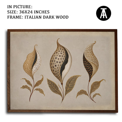 Artwork in Dark Wood Frame