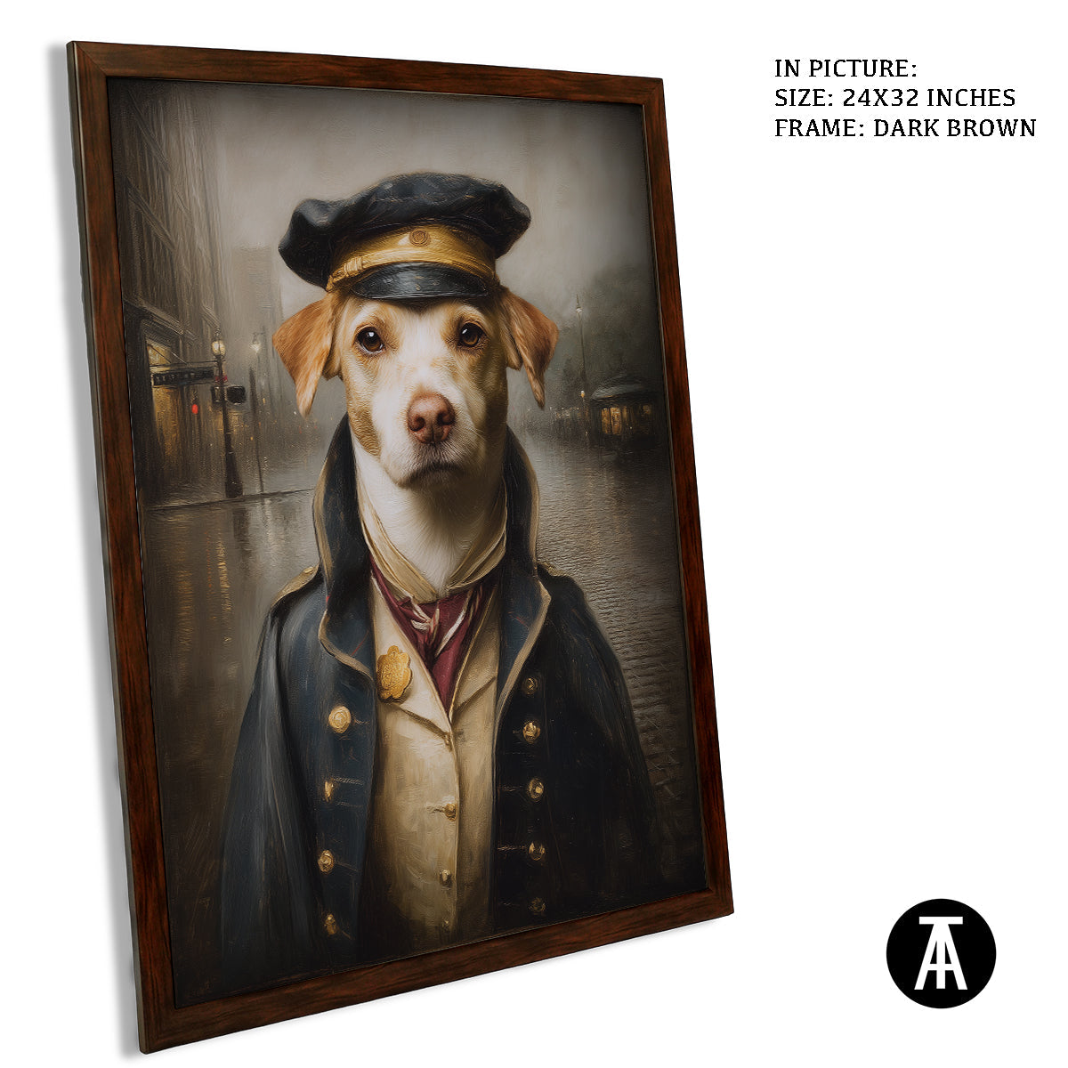 Artwork in Dark Brown Frame