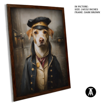 Artwork in Dark Brown Frame