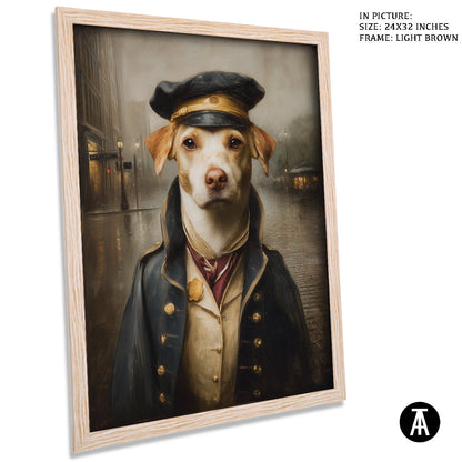 Artwork in Light Brown Frame