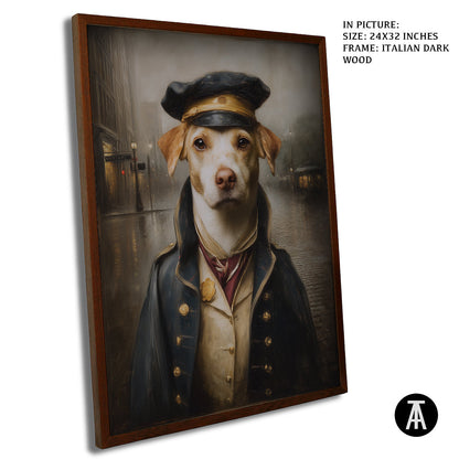 Artwork in Dark Wood Frame