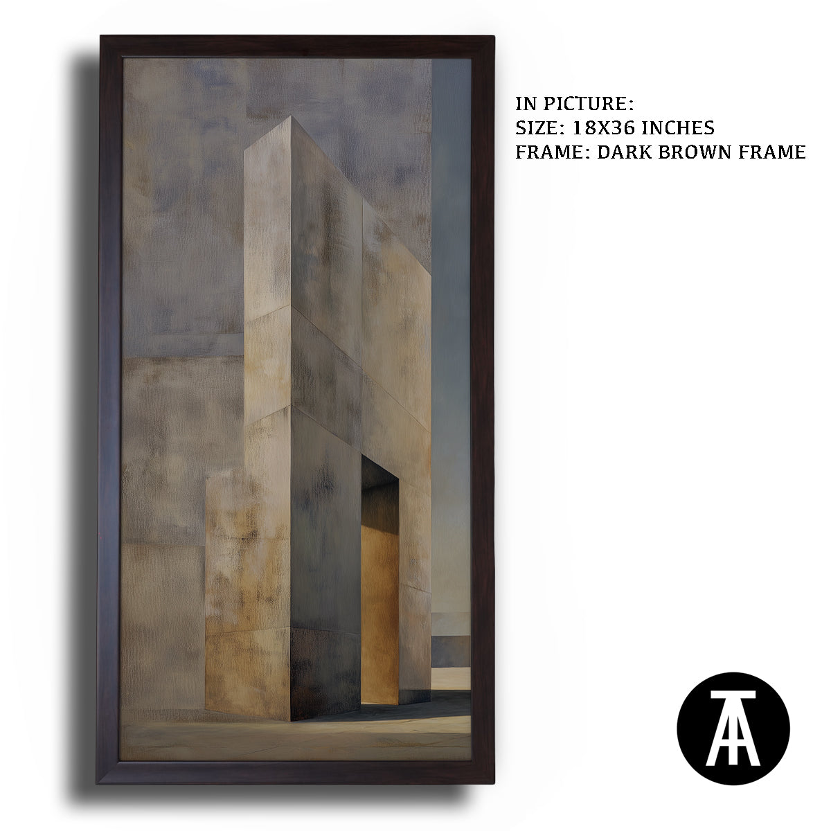 Artwork in Metal Champagne Gold Frame