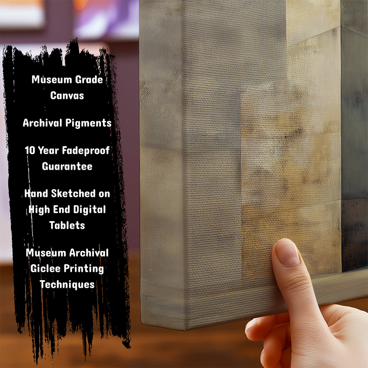 Information about Abstract Canvas Art Print