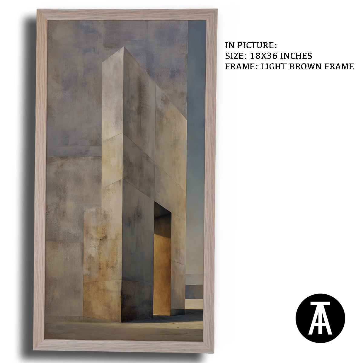 Artwork in Dark Brown Frame