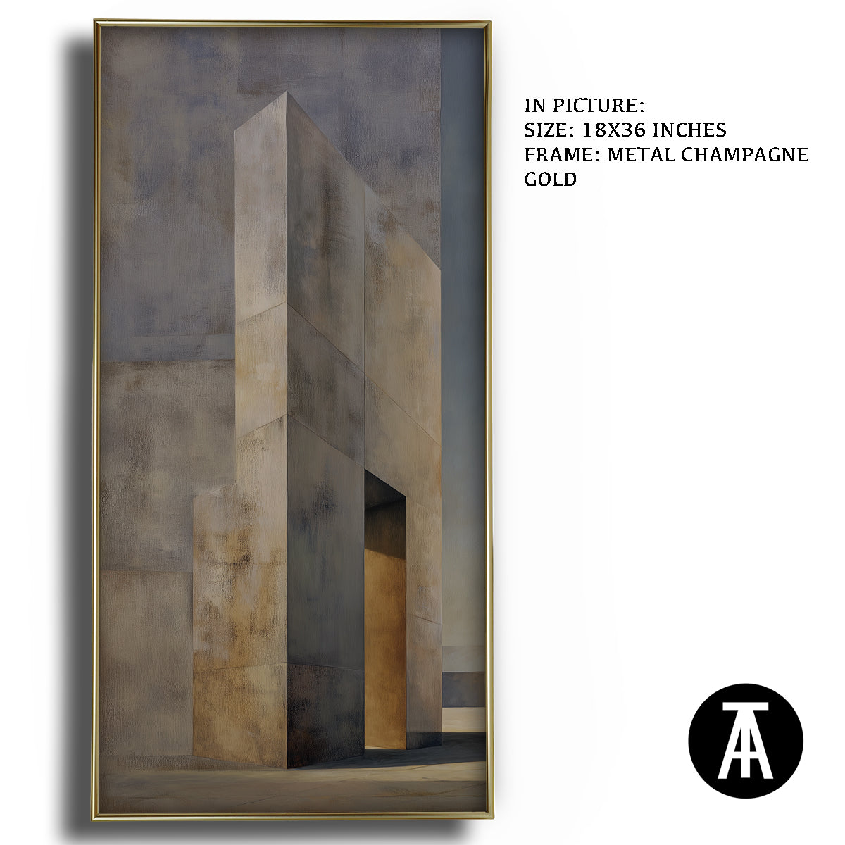 Artwork in Light Brown Frame