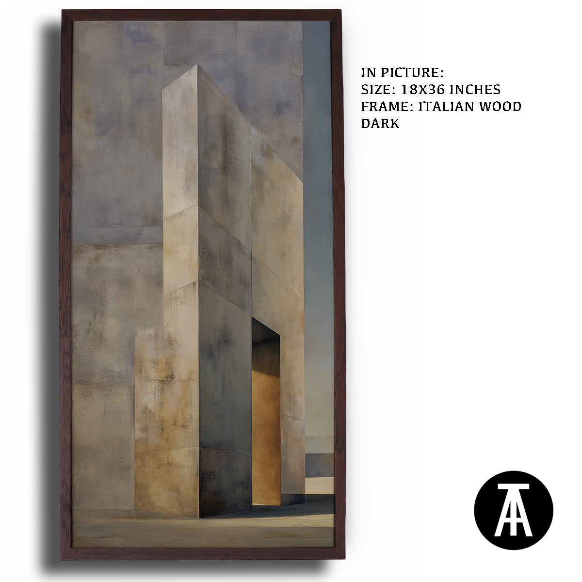 Artwork in Natural Wood Frame