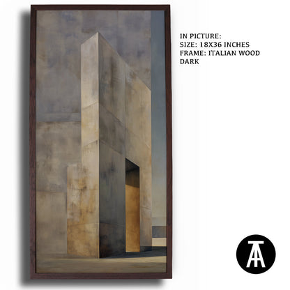 Artwork in Natural Wood Frame