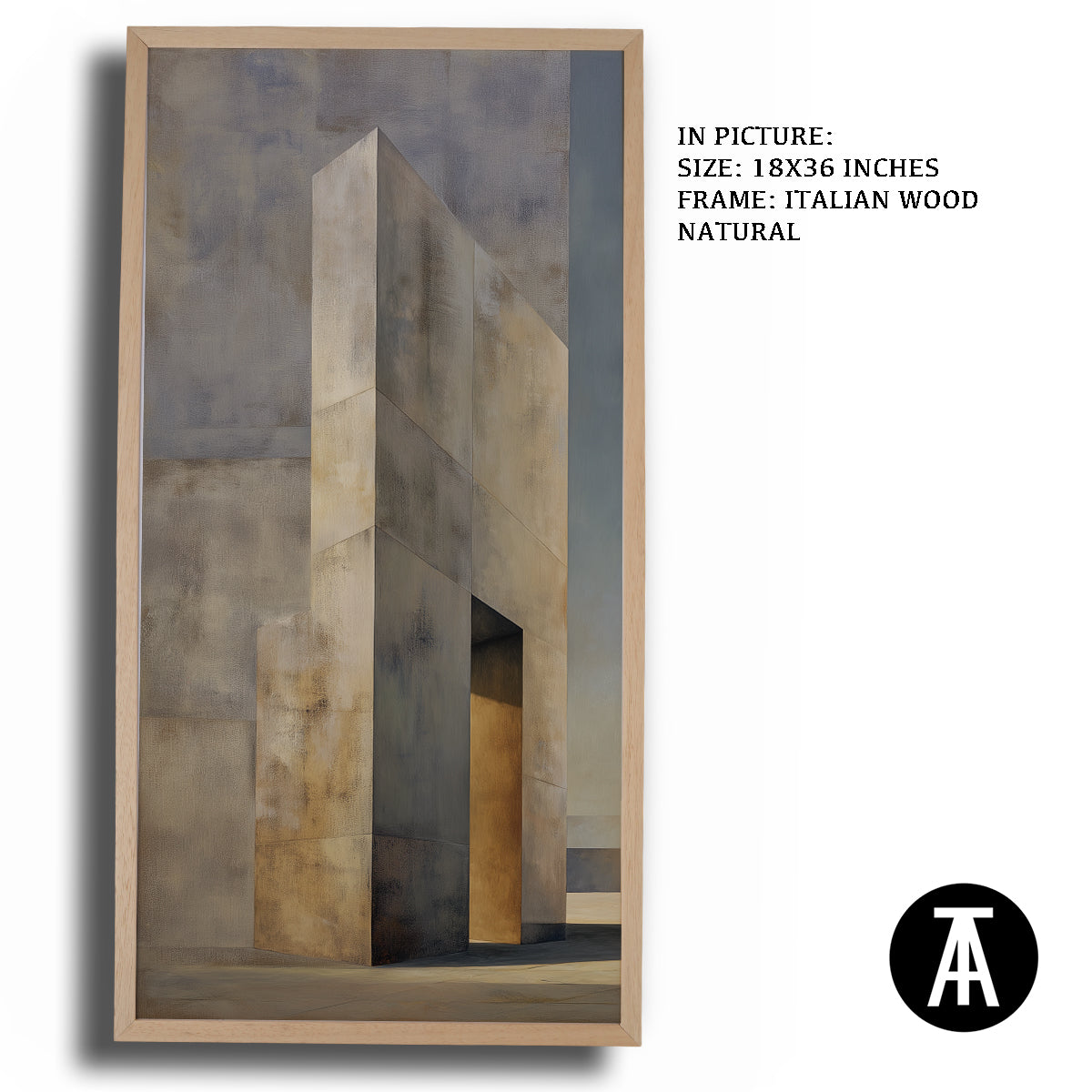 Artwork in Dark Wood Frame