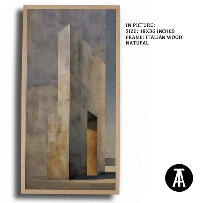 Artwork in Dark Wood Frame