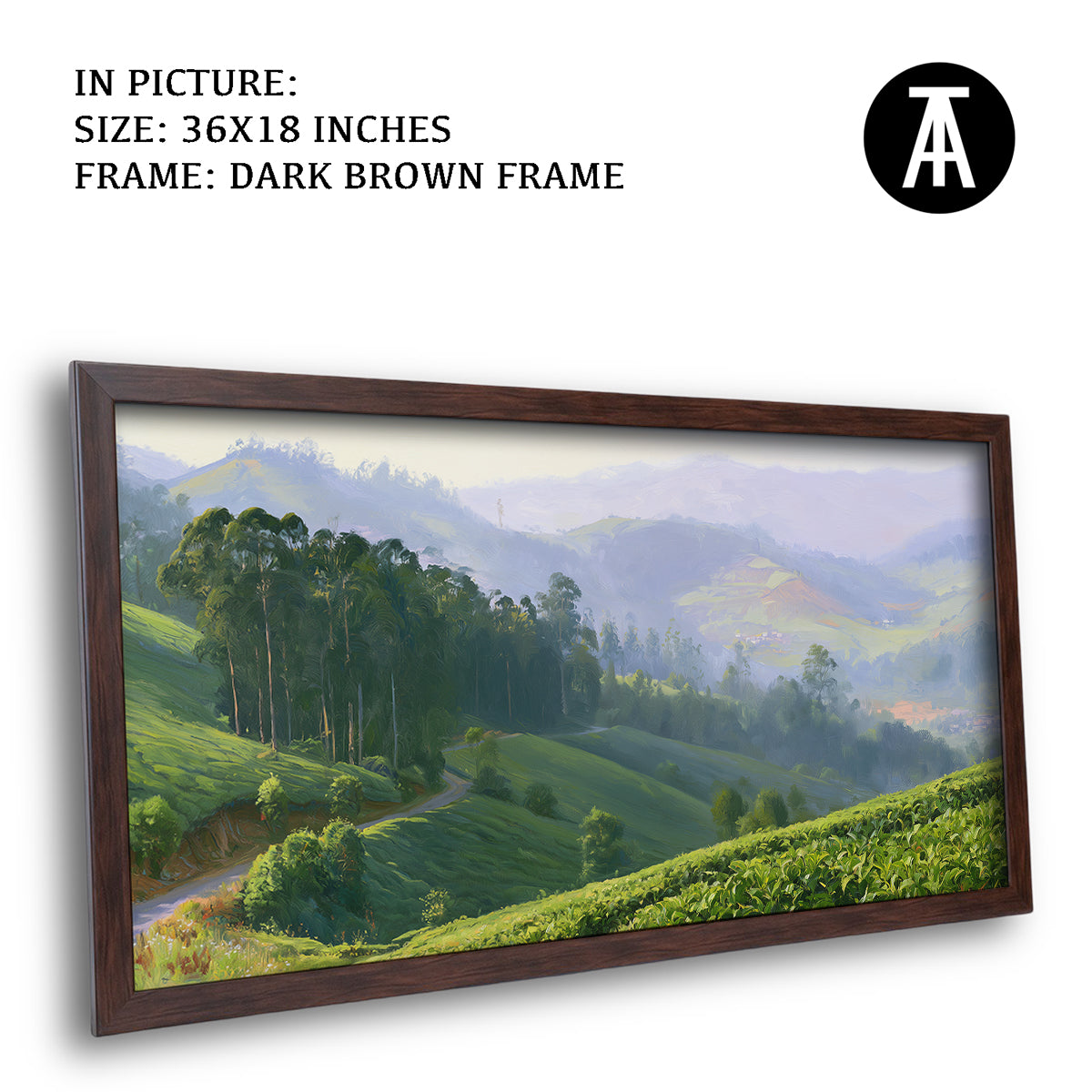 Artwork in Dark Brown Frame