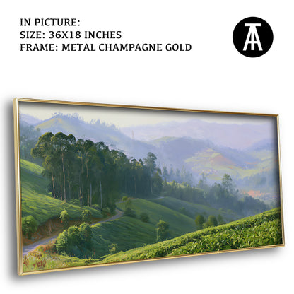 Artwork in Metal Champagne Gold Frame