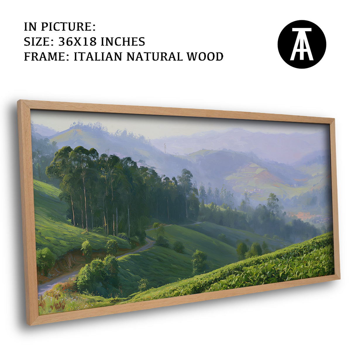 Artwork in Natural Wood Frame