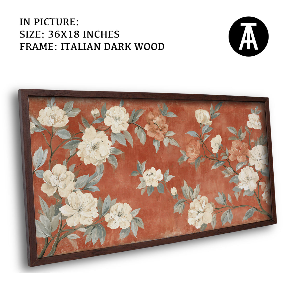 Artwork in Dark Wood Frame