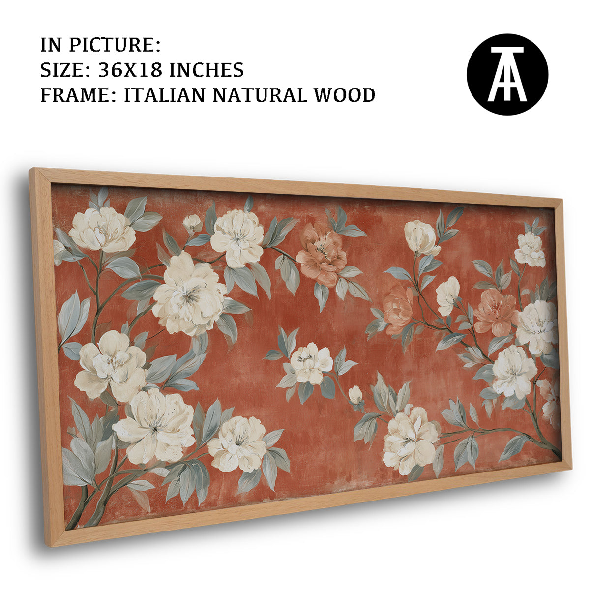 Artwork in Natural Wood Frame