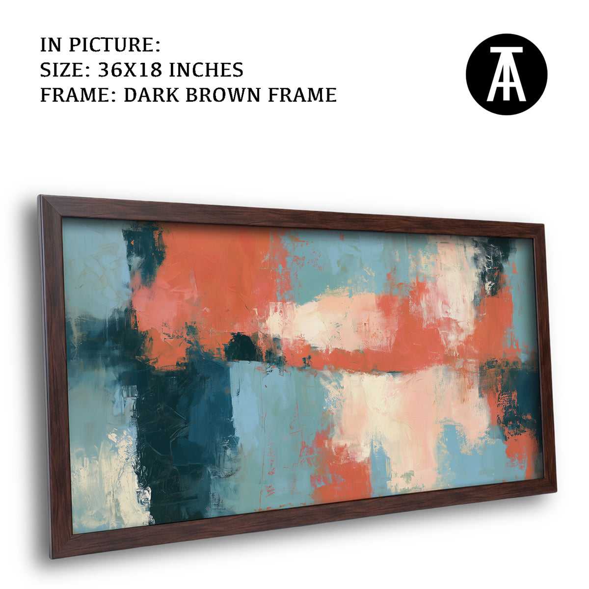 Artwork in Dark Brown Frame