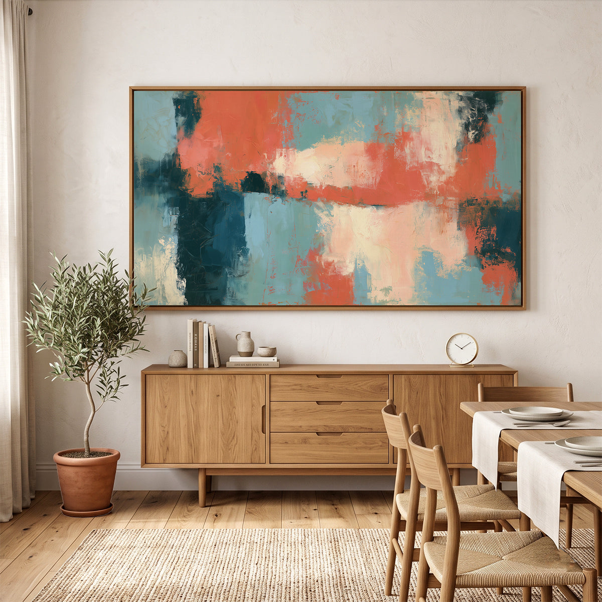 Abstract Painting in a Lifestyle Setting