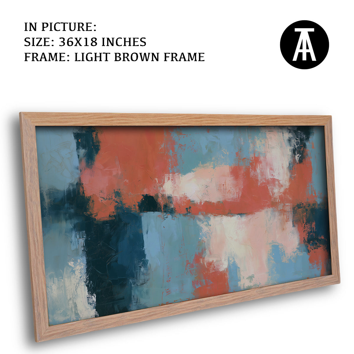 Artwork in Light Brown Frame