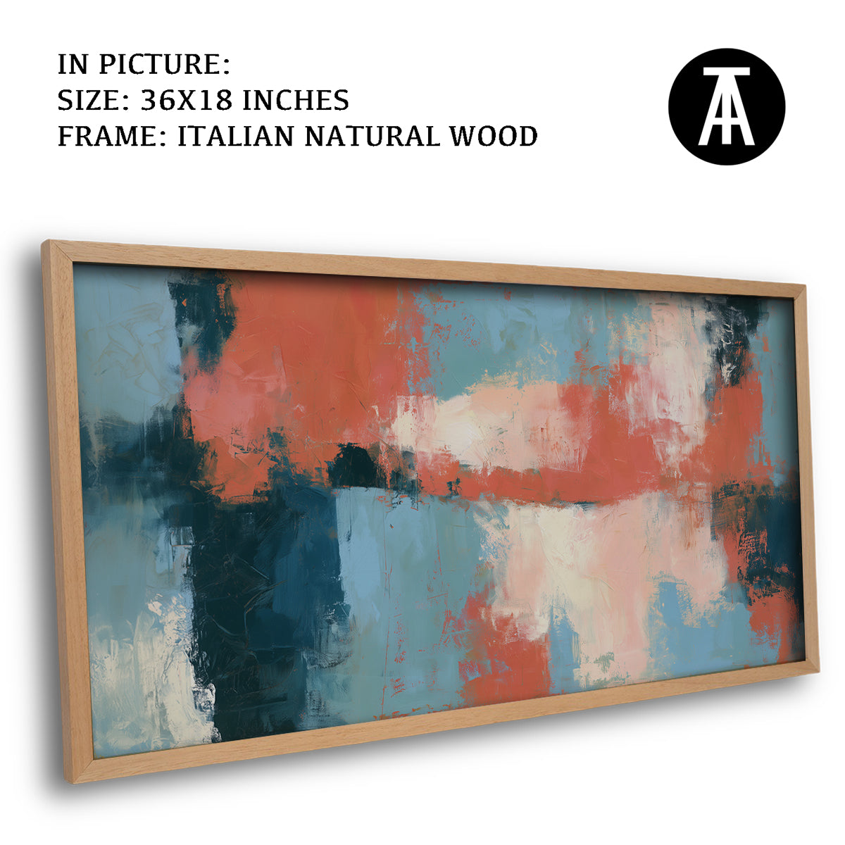 Artwork in Natural Wood Frame