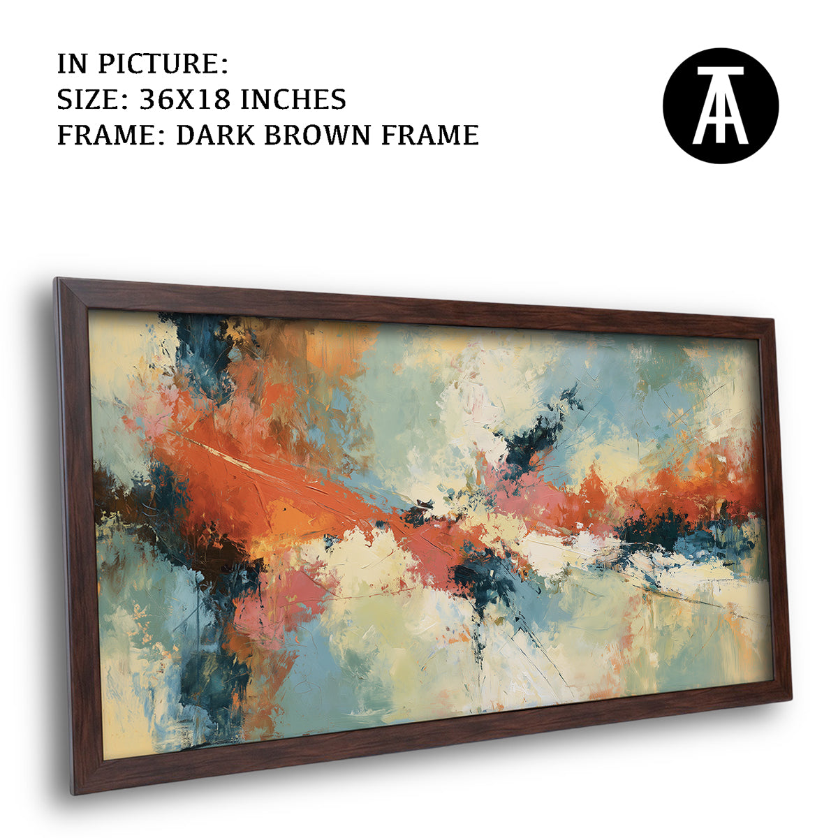 Artwork in Dark Brown Frame