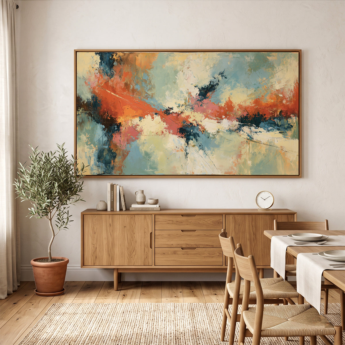 Abstract Painting in a Lifestyle Setting
