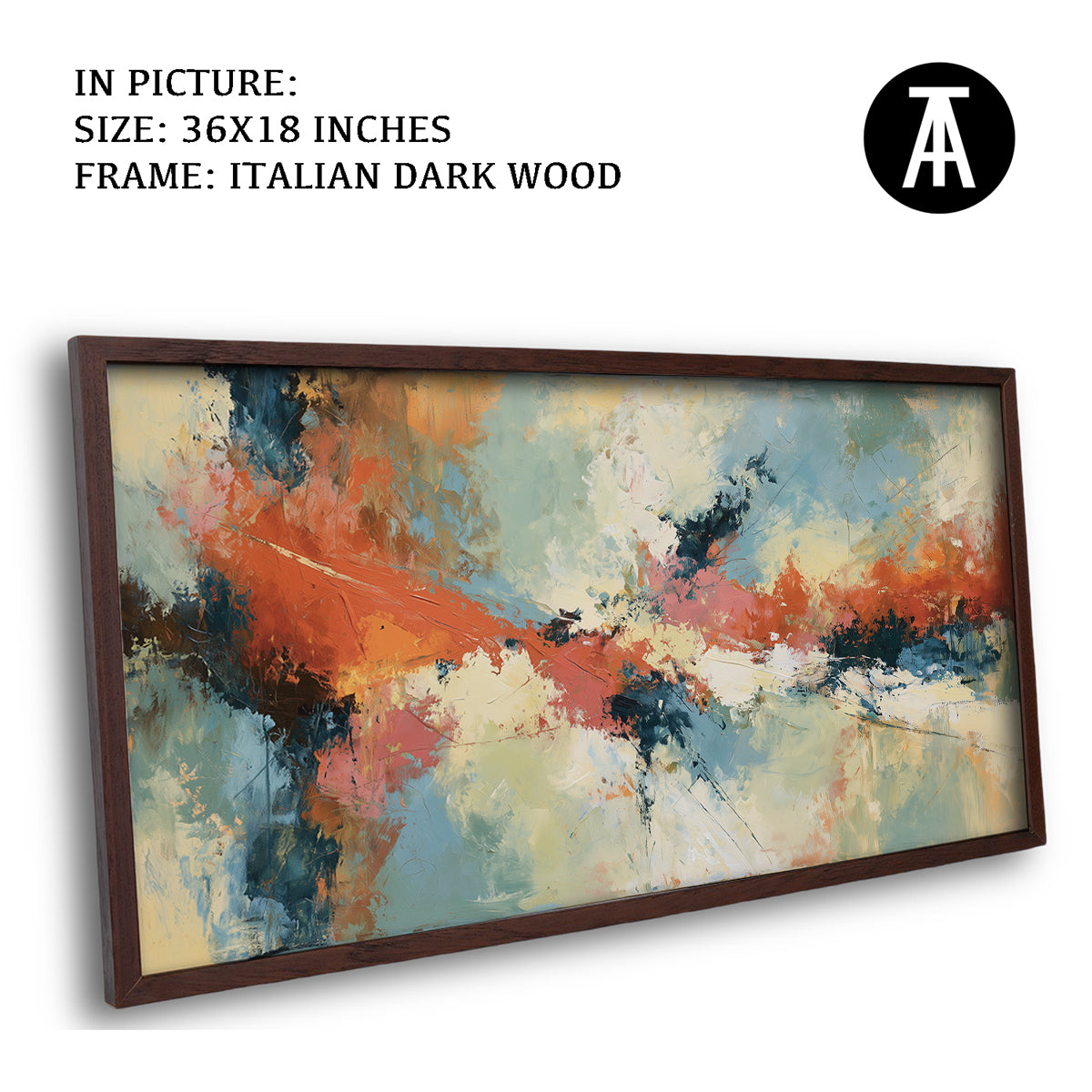 Artwork in Dark Wood Frame