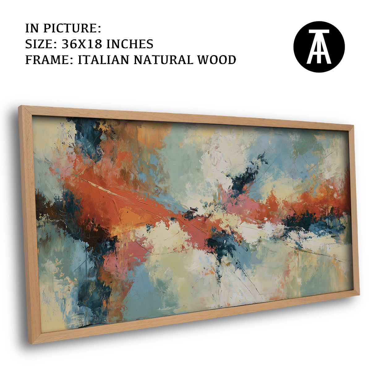 Artwork in Natural Wood Frame