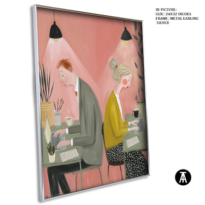 Artwork in Metal Earling Silver Frame