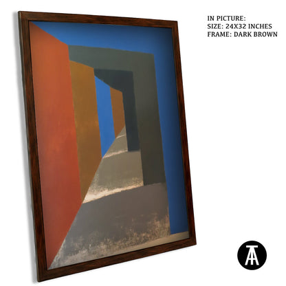 Artwork in Dark Brown Frame