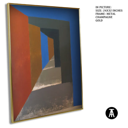 Artwork in Metal Champagne Gold Frame