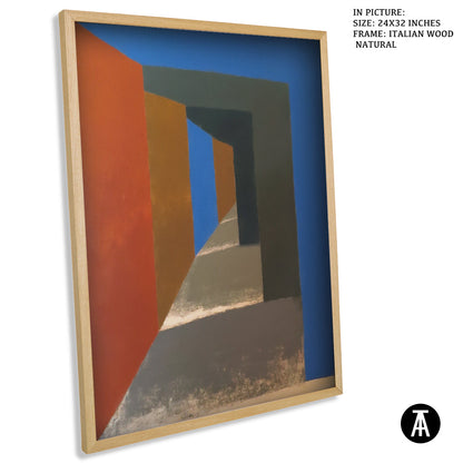 Artwork in Natural Wood Frame