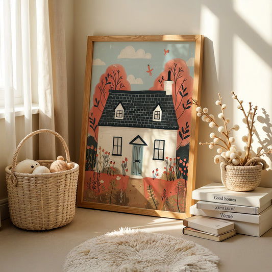 Boho Art Painting in a Lifestyle Setting