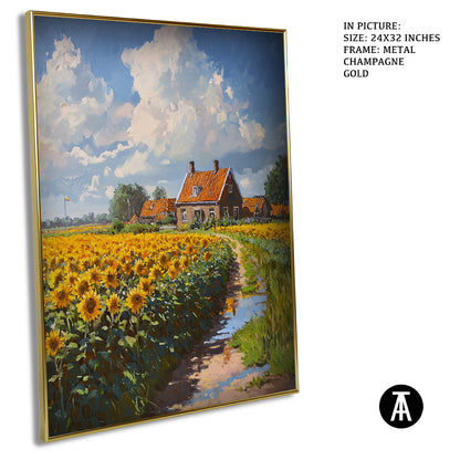 Sample Artwork in Champagne gold Metal Frame