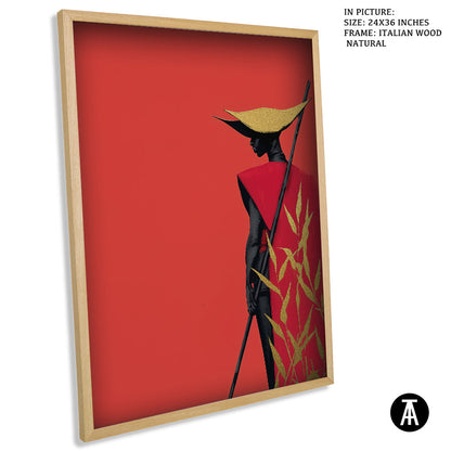 Artwork in Natural Wood Frame