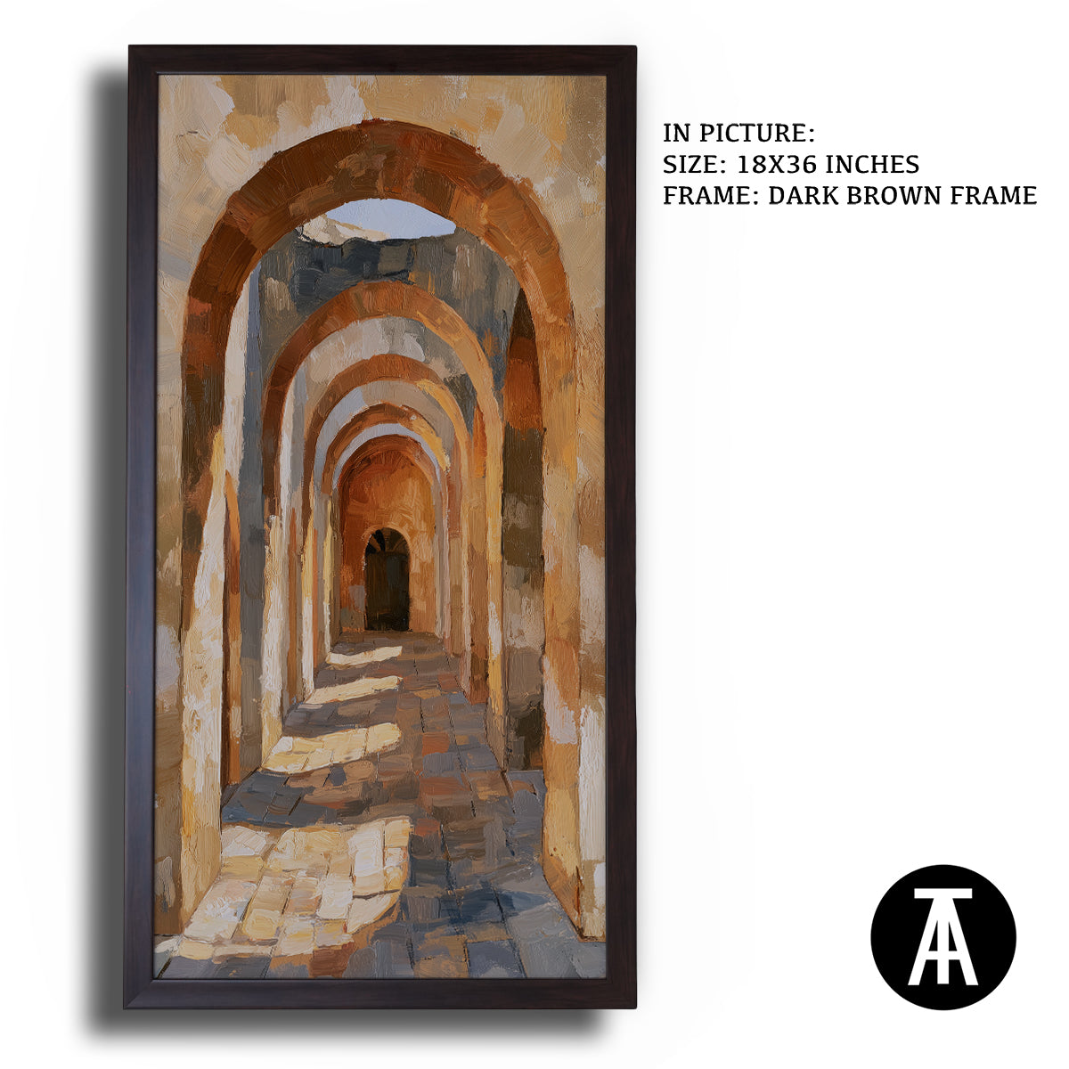 Artwork in Dark Brown Frame