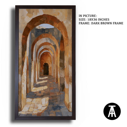 Artwork in Dark Brown Frame