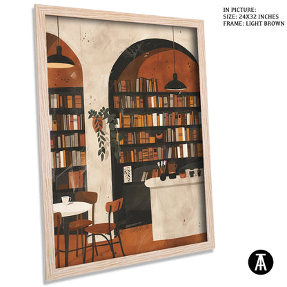 Sample Artwork in Light Brown Frame