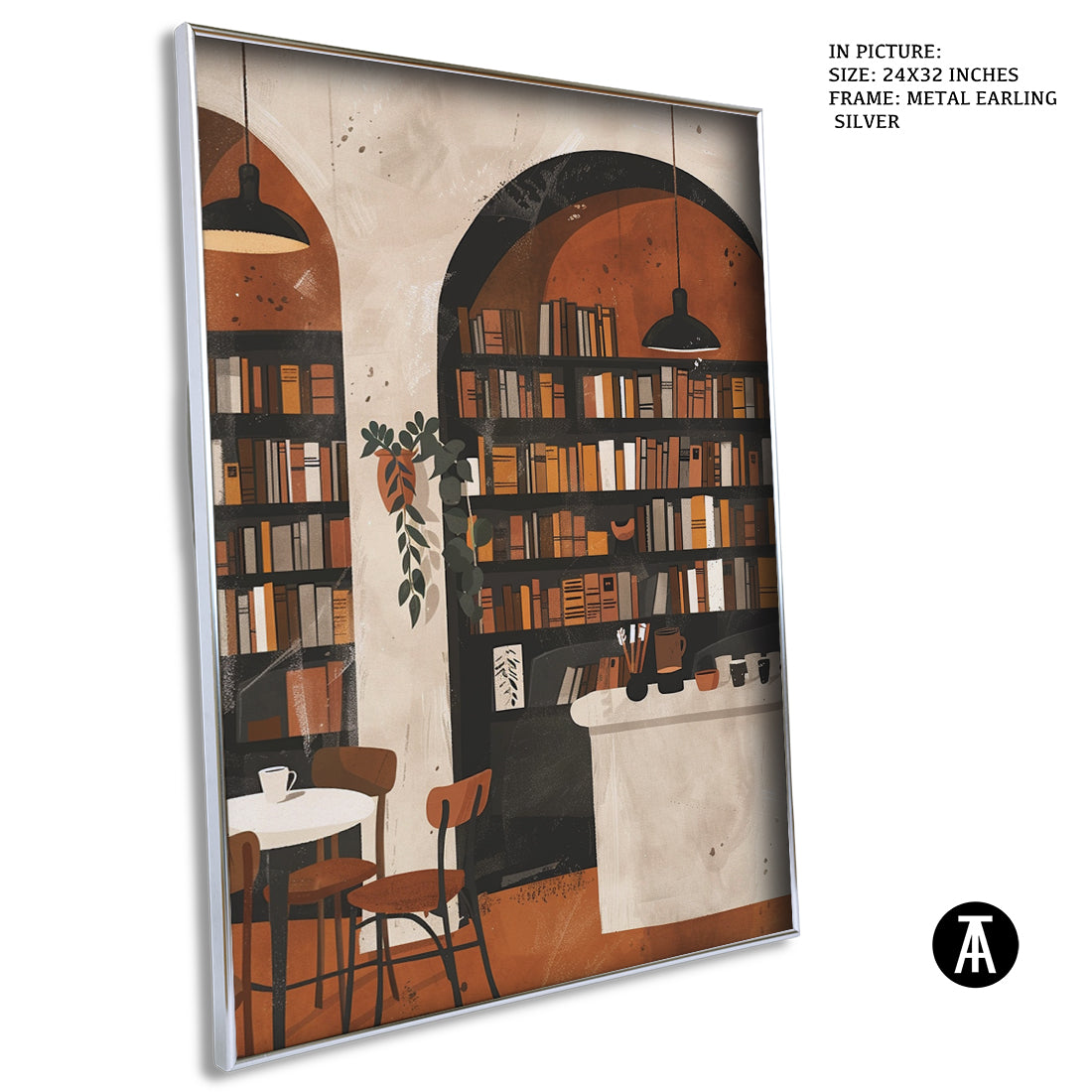 Sample Artwork in Earling Silver Metal Frame