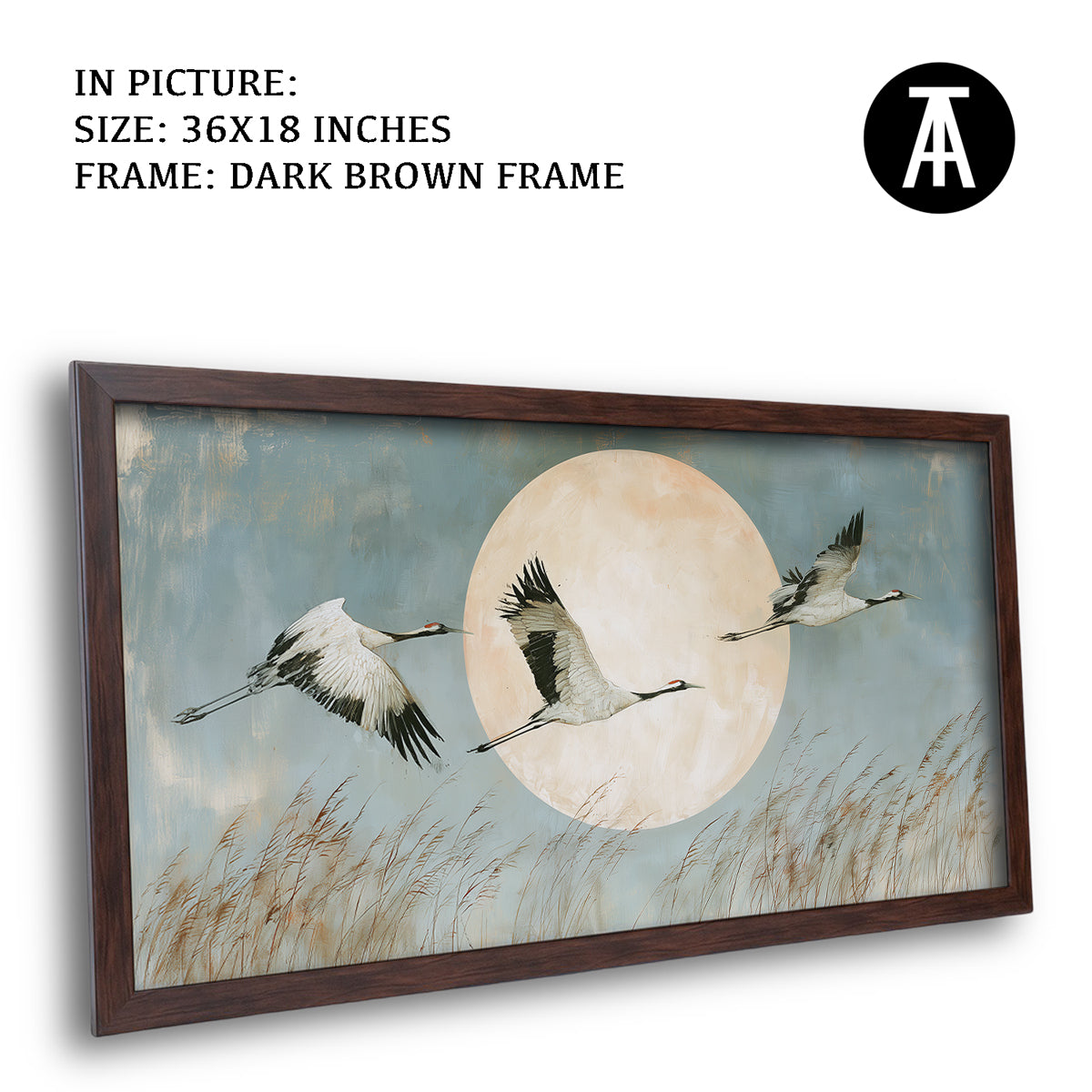 Artwork in Dark Brown Frame