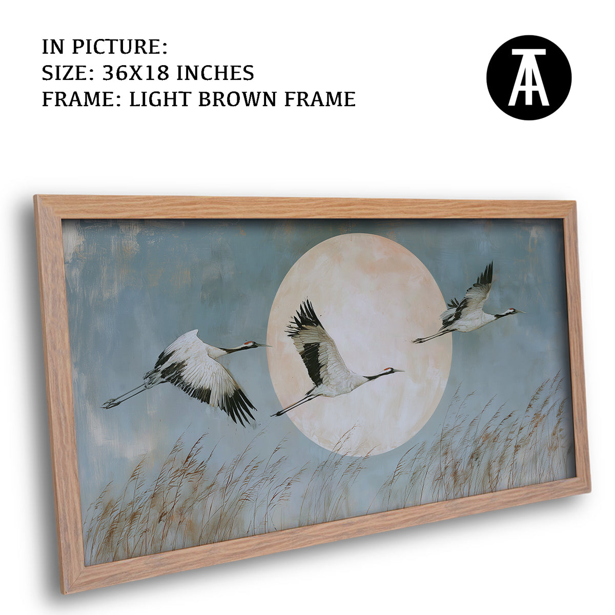 Artwork in Light Brown Frame