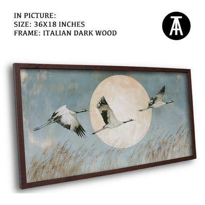 Artwork in Dark Wood Frame