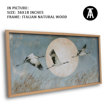 Artwork in Natural Wood Frame