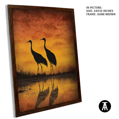 Artwork in Metal Champagne Gold Frame