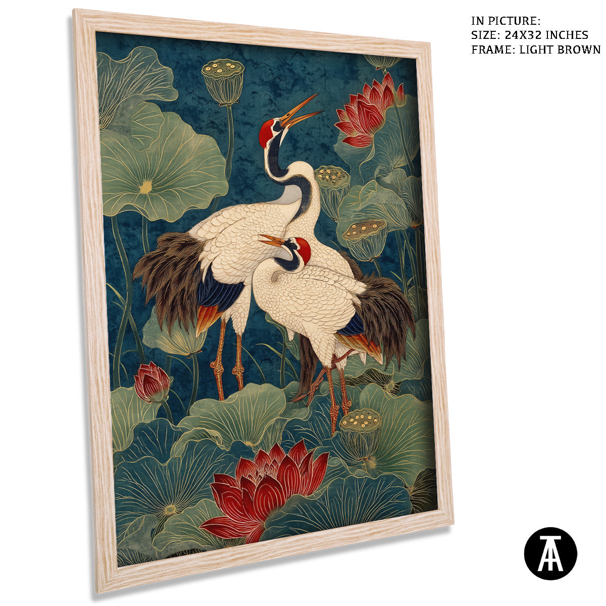 Artwork in Dark Brown Frame