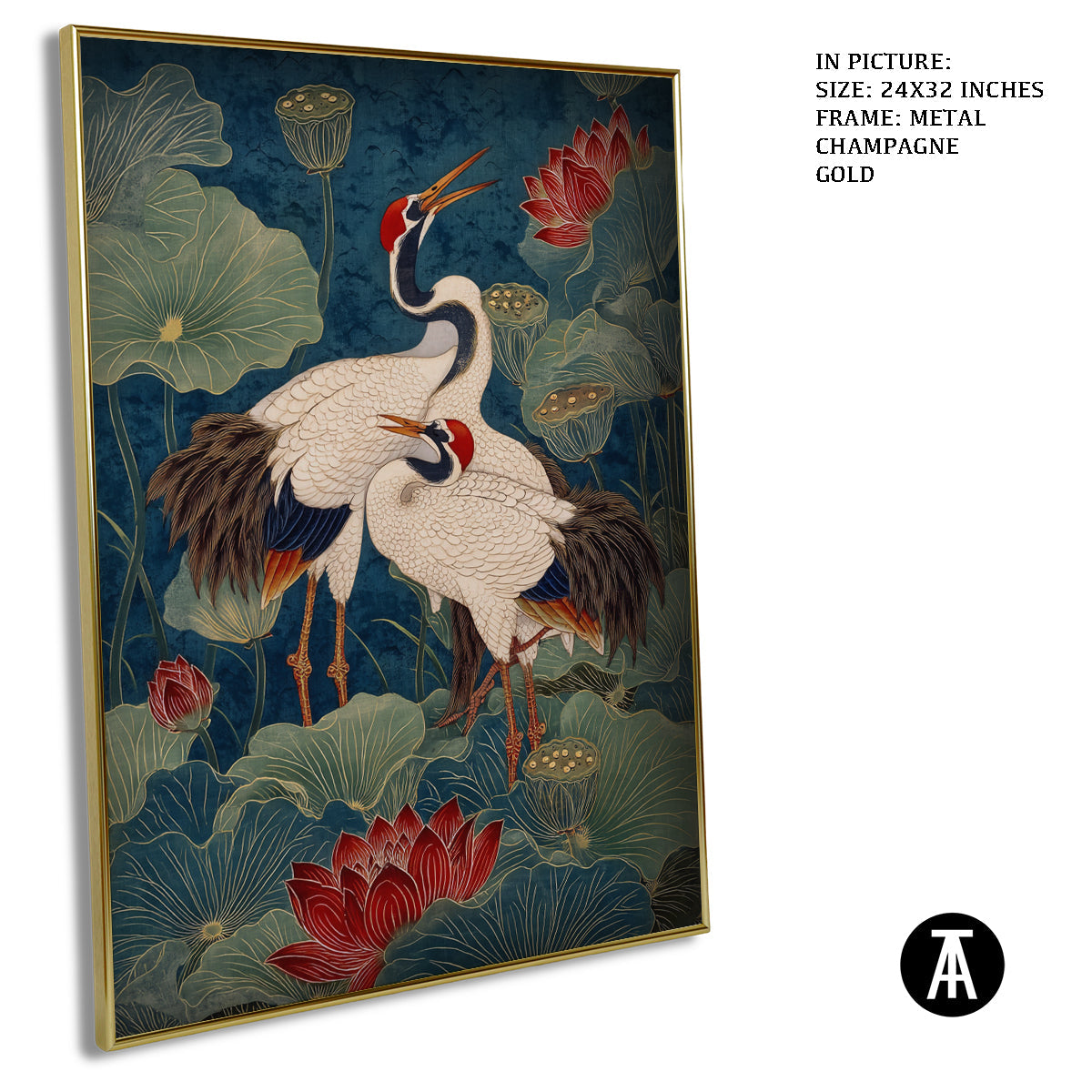 Artwork in Light Brown Frame