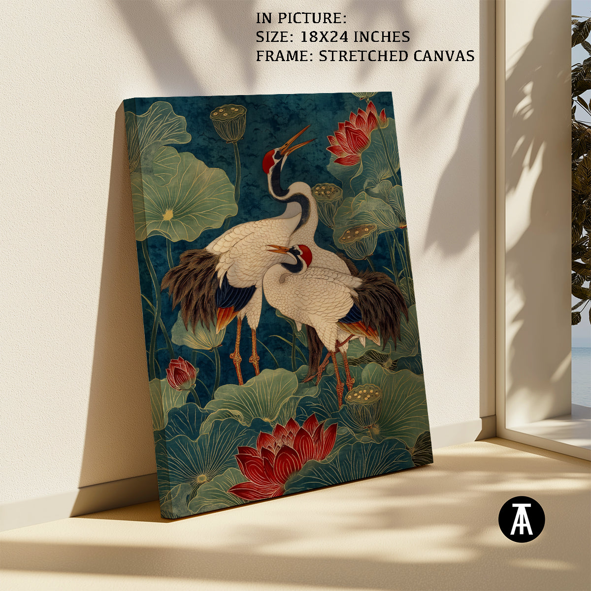 Artwork in Natural Wood Frame