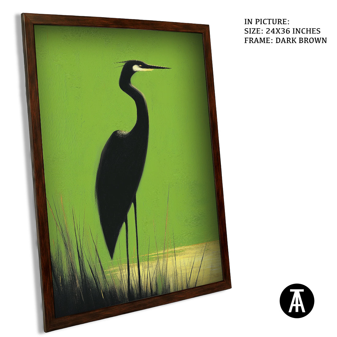Sample Artwork in Dark Brown Frame