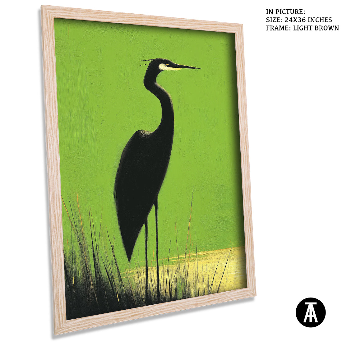 Sample Artwork in Light Brown Frame