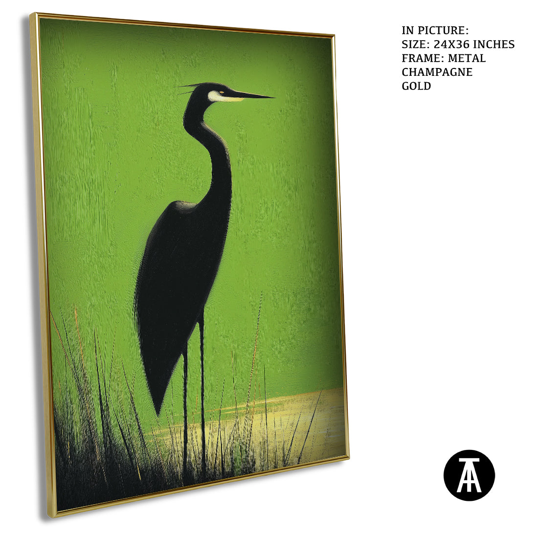 Sample Artwork in Champagne gold Metal Frame