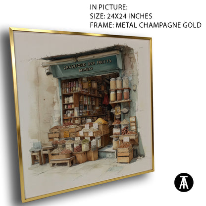 Artwork in Metal Champagne Gold Frame