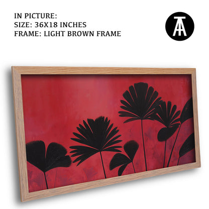 Artwork in Light Brown Frame